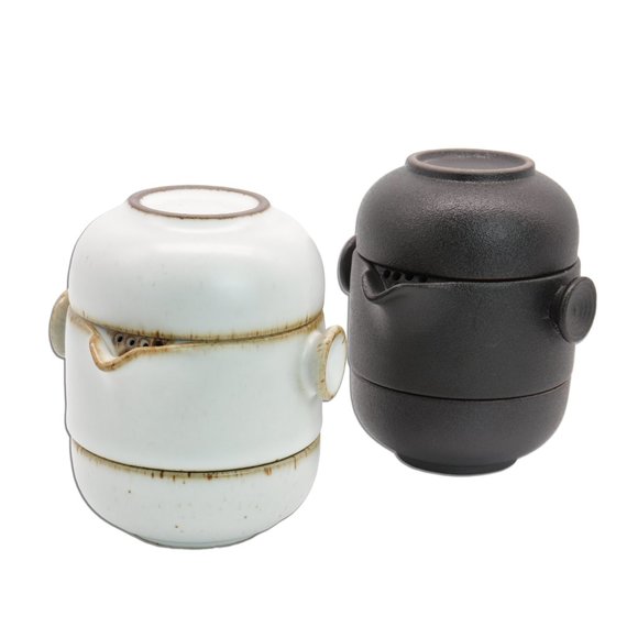 Chinese Ceramic Travel Tea Set Gift Set - White - Picture 4 of 4